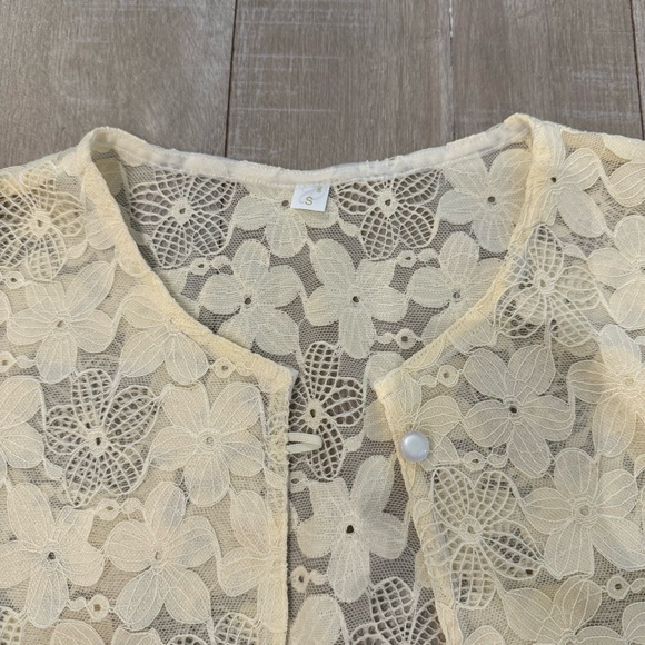 Bare Minimale Magdalena Cardigan & Skirt in Ivory - Picture 3 of 4